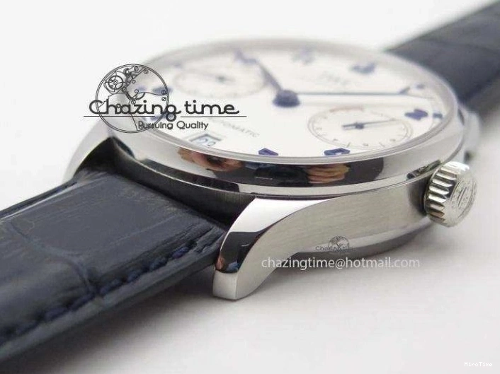 MIROTIME 0711 EasyCare Portuguese Real PR IW500705 ZF 1:1 Best Edition On Blue Leather Strap A52010 V 7310